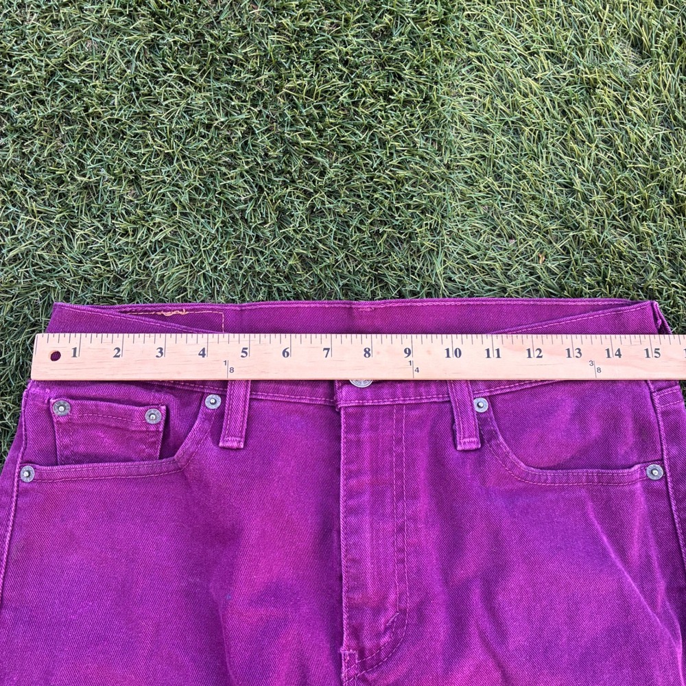Levi's 513 White Tag 30x30 Pants Purple Cotton Stretch Jeans - Picture 4 of 11